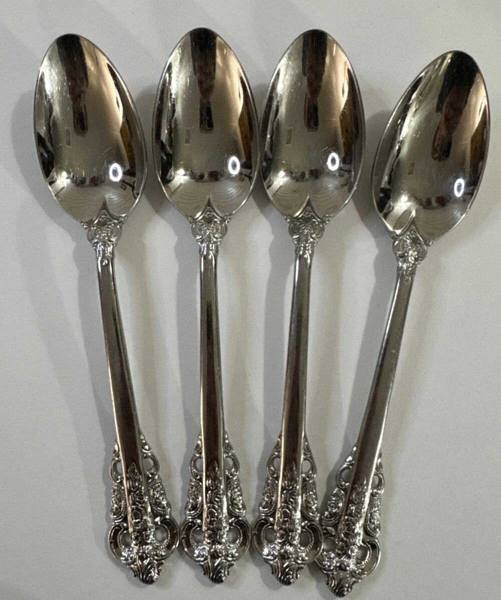 Set of 4 Tablespoons - Baroque by Godinger Flatware - 18/10 Stainless